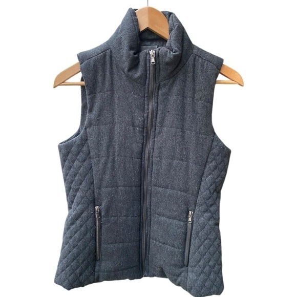 Lemon Tart Herringbone Quilted Vest I Size: S - Picture 1 of 8